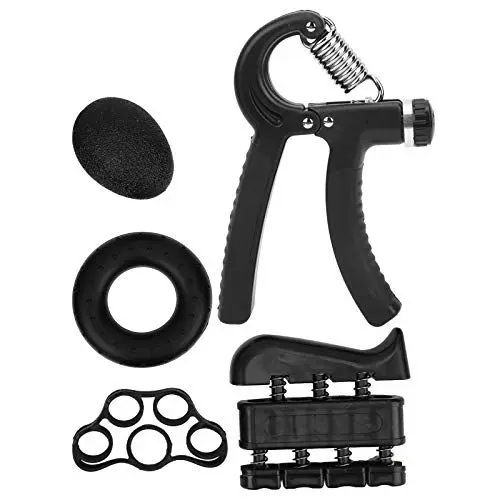 Produktbild: Griffkrafttrainer, Handgreifer-Stärker, Verstellbares Design, ABS + Silikon, Krafttraining, Fitness, Fingertrainer, Handtrainer Zum Trainieren von Händen, Fingern, Handgelenken