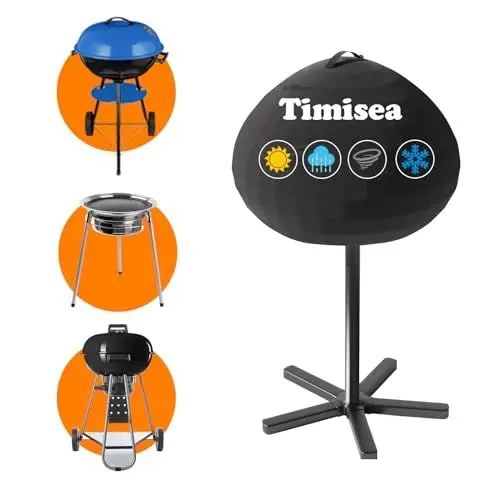 Produktbild: Grill Abdeckhaube,Ø50cm Grillabdeckung Wetterfest, 600D-Oxford-Gewebe, Abdeckplane Grill,Wasserdicht, Staubdicht Und Winddicht Grill Hülle Für Den Außenbereich