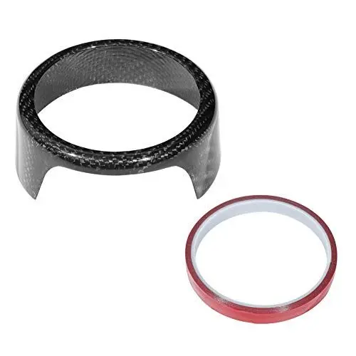 Produktbild: Grill Abzeichen Trim Grill Emblem Außenverkleidung Carbon Front Grill Abzeichen Schild Surround Bracket Trim Karbonfaser Frontgrill Abzeichen Schild Surround Halterung Ersatz für Giulia 17–19