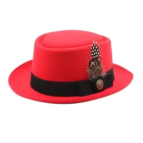Produktbild: Grill Cowboy Trachtenhut mit Feder Herren Trachtenhut Mütze Stopperhut Hut für Tracht und Lederhose Trachtenhut für Damen und Herren (RD1, M)