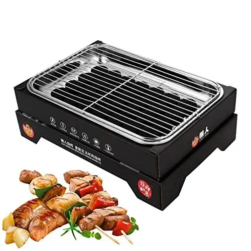 Produktbild: -Grill | Einweggrill, tragbare Holzkohlegrills, biologisch abbaubare Outdoor-Grill, recycelbar, umweltfreundlich – für Camping, Heckklappe und Hinterhofpartys