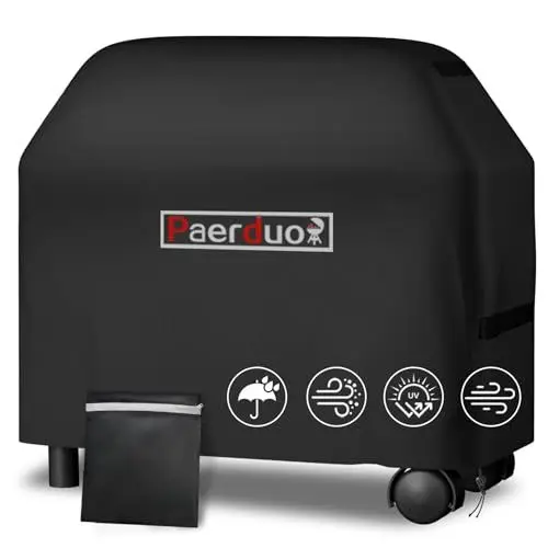 Produktbild: Grillabdeckung Wetterfest Gasgrill Abdeckplane 420D Oxford BBQ Grill Abdeckung Wasserdicht, Winddicht, UV-Beständiges, Reißfest (140 * 65 * 120cm)
