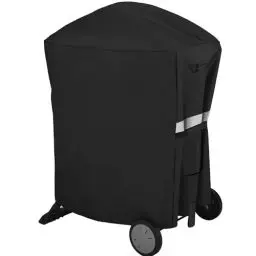 Produktbild: Grillabdeckung für Weber Q 1000/2000 Serie mit tragbarem Wagen, 600D Oxford BBQ Grill Abdeckung Wasserdicht für Weber 50060001 51060001 54060001 Grillabdeckung 7113, strapazierfähig&wasserdicht