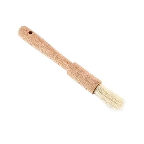 Produktbild: Grillbürste,Holz Grillen BBQ Pinsel Reinigungsbürste Backbürste Ölsauce Butter Küchenwerkzeug zum Grillen Gasgrill, BBQ Grillzubehör(Runder Griff)