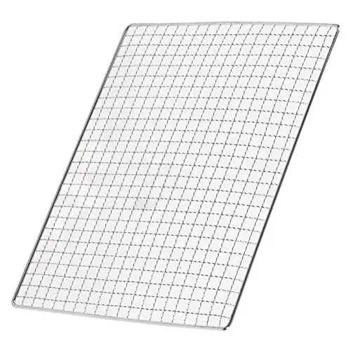 Produktbild: Grilldrahtmatte, Edelstahl-Grillnetz, Lagerfeuer, Grillrost, Grillgitter, Grillmatte, Antihaft-Kochrost für Feuerstelle, Multifunktionales Grill-Backnetz für Picknicks, Camping zu Hause
