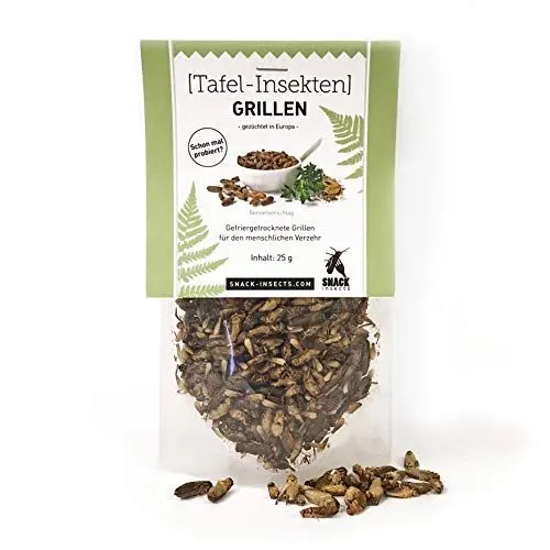 Produktbild: Grillen - essbare Insekten von 'SNACK insects' 25g - Insekten zum Essen & Kochen - Insektensnack