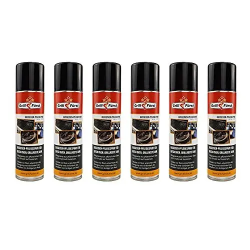 Produktbild: Grillfürst Gusseisen Pflegespray, 6 x 200 ml - Trennspray für Dutch Oven, Gusseisen Grillrost und Gusseisenpfannen, zu 100% aus pflanzlichen Ölen