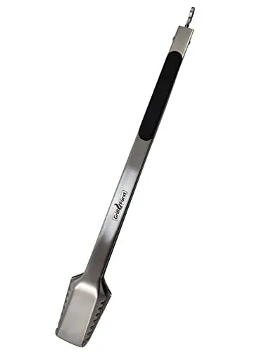 Produktbild: Grillfürst Premium Edelstahl Grillzange - BBQ Grillzange mit Spatelkopf - Grillwerkzeug mit Ösen zum Aufhängen