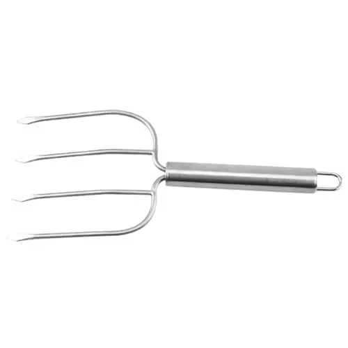 Produktbild: Grillgabel Herd Innengrill Pfarrerspieß Grillbürste Grillpfanne Korb obstspieße bratengabel grill werkzeug spieße grillen Fleischhaken grillen Grillstäbchen Rostfreier Stahl Silver Cabilock