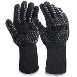 Produktbild: Grillhandschuhe, BBQ Handschuhe, Hitzebeständige Grillhandschuhe, MILcea Handschuhe Barbecue Handschuhe Ofenhandschuhe Backhandschuhe