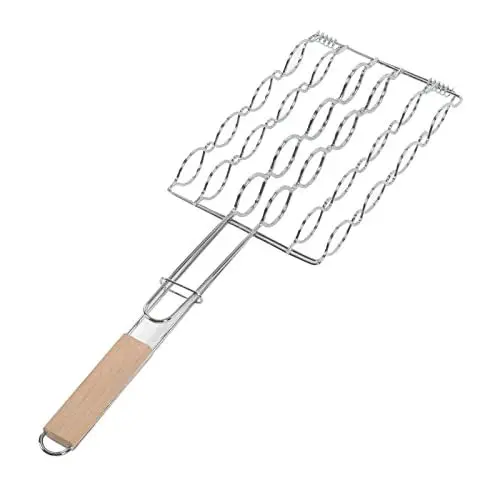 Produktbild: Grillkorb, Barbecue-Grillkorb, Mais-Grillkorb mit Griff, Rostfreier Edelstahl-BBQ-Grillkorb für Gemüse, Grill-Kochzubehör