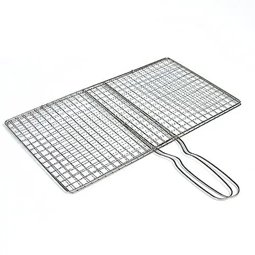Produktbild: FUBESK Grillkorb, Grillkorb, Grillnetz, Steak, Fleisch, Fisch, Gemüse, Netzhalter, Werkzeuge für Braten, Fisch, Gemüse, Garnelen, Steak