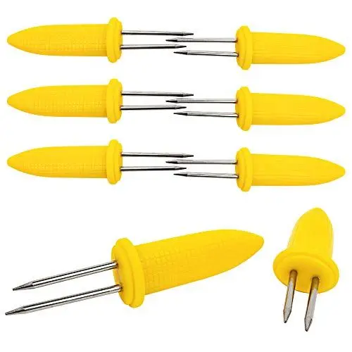 Produktbild: Grillmaster 8X Set Maiskolbenhalter Halter Spieße für Maiskolben Maiskolbengabel Grillguthalter