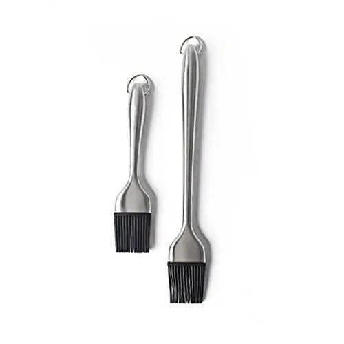 Produktbild: Grillpinsel Silikon BBQ-Pinsel Bratpinsel mit Edelstahl Griff f¨¹r Grill Fleisch Kuchen Geb? 2 St¨¹cke (30 cm + 20 cm)