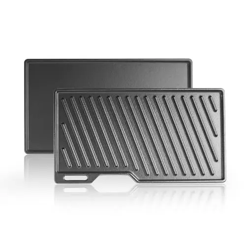Produktbild: Grillplatte Gusseisen Ersatzteile für Burnhard Fred, Black 4/6 Serie, 41,5 x 23,5CM Plancha für Rösle Artiso G2 /Grillrost für Fred JR, Burnhard Big Fred, Fat Fred, Taino Platinum Gasgrill, 1 Stück
