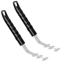 Produktbild: Grillrostheber aus Edelstahl, 2er Pack Grillzubehör für Gusseisen- und Edelstahlroste, BBQ-Utensil, Universelles Grillwerkzeug, 27,5 cm Griff