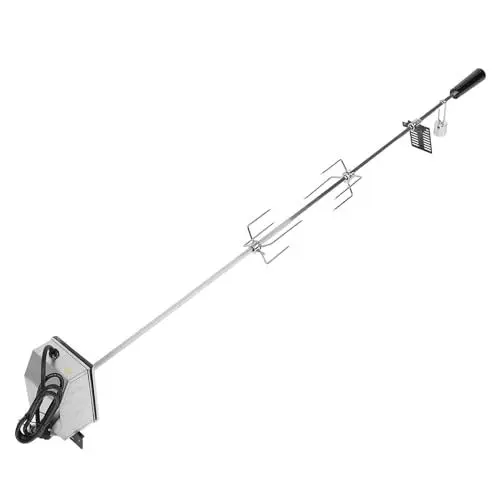 Produktbild: Grill-Rotisserie-Set, 33 Pfund Tragkraft, Edelstahl-Rotisserie-Grill-Set für Outdoor-Grills, Elektro-BBQ-Grill, Komplette Halterungen und Befestigungsschraube für
