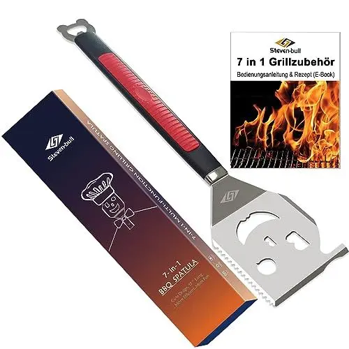 Produktbild: Grillspatel für den Außengrill, 7-in-1-Grillwerkzeuge, Multifunktion Grillzubehör, Box-Paket, perfekte Grillgeschenke für Männer