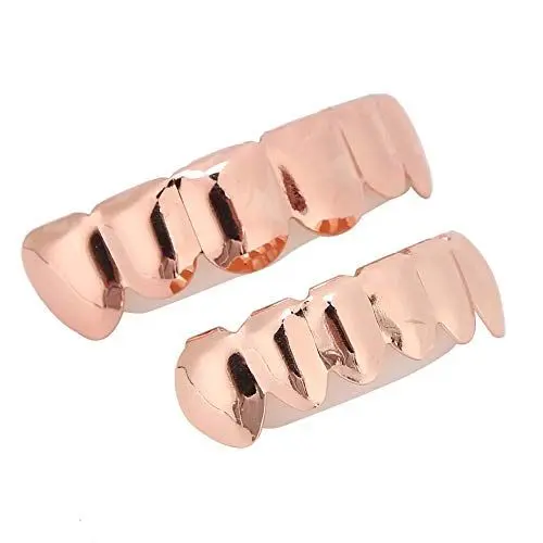 Produktbild: Zähne Set, Hip Hop Grillz, glänzende Zähne Hip Hop Prop Zähne Dekoration für Halloween Party Geschenk(ROSE)