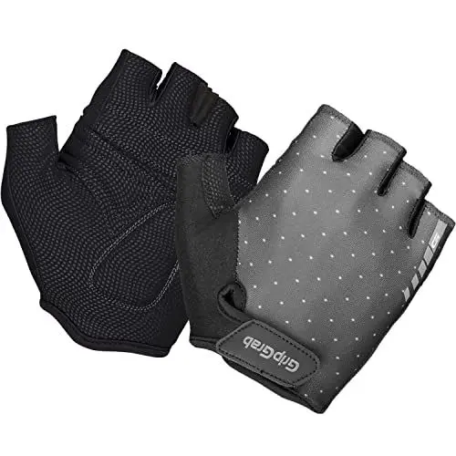Produktbild: GripGrab Damen Women's Rouleur Frauen Einsteiger Kurzfinger Fahrradhandschuhe Gepolsterte Fingerlose Radsport Handschuhe Kurz, Grau, S