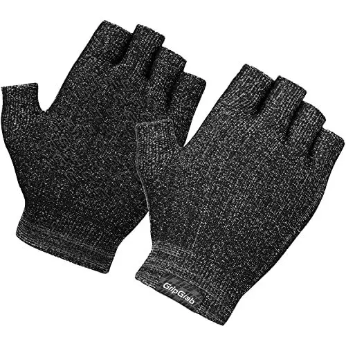 Produktbild: GripGrab Freedom Fingerlose Fahrrad Strickhandschuhe Bequeme Reißfeste Retro Lifestyle Kurzfinger Knit Gravelhandschuhe