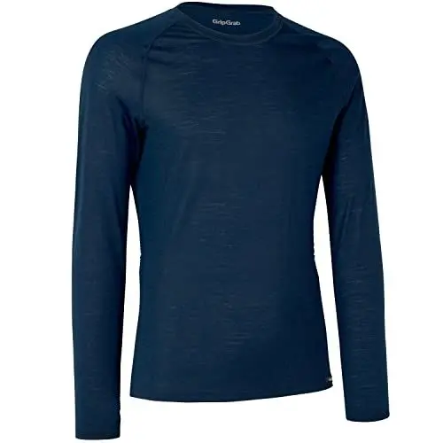 Produktbild: GripGrab Unisex Gripgrab Merino-wolle Polyfibre Langarm Radsport Funktions-unterhemd Langärmliges Thermo Winter Fahr unterwäsche, Navy Blau, S EU