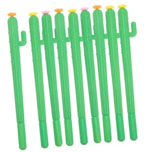 Produktbild: GRIRIW 10 Stück Kaktus Gelstift schreibutensilien schreibkladde Marker Stift dekorierstift süße Schulsachen Stifte für süß Kaktus-Gel-Tintenstifte Plastik Green