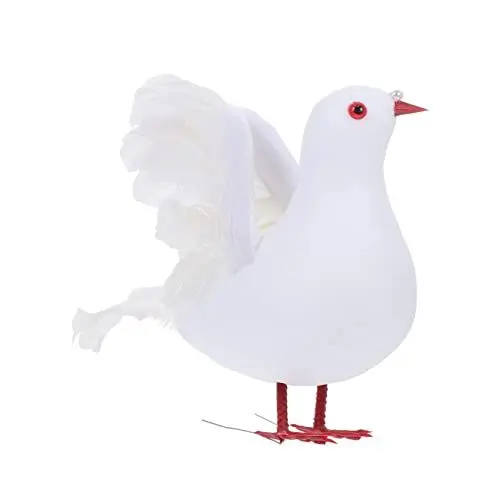 Produktbild: GRIRIW 1Stk Simulierte Friedenstaube Figuren künstliche Vogel Hochzeitsdekorationen Christbaumschmuck Taube Dekorationen Emulation Taube Statue Miniatur Requisiten Spielzeug weiße Taube