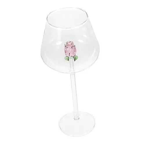 Produktbild: GRIRIW Einzigartige Rose Im Inneren Weinkelch Elegantes Glas Für Den Persönlichen Gebrauch Im Home Hotel