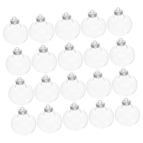 Produktbild: GRIRIW 20pcs Weihnachten Baum Ornament Fillable Flache Baubles Weihnachten Baum Dekorationen Für Party Hause