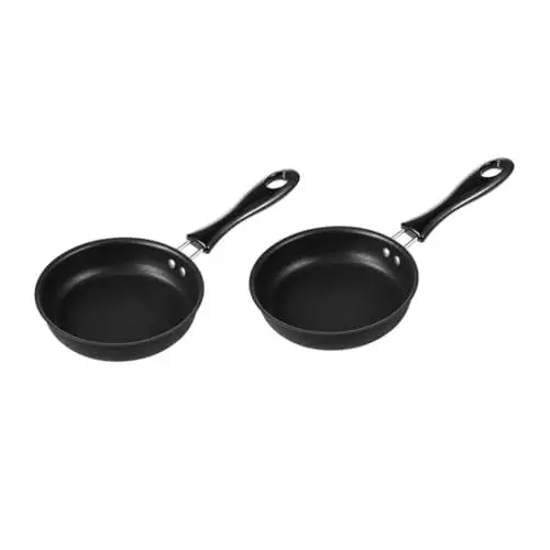 Produktbild: GRIRIW 2er Set Mini Bratpfannen Antihaftbeschichtet 12CM Ideal Für Eier Und Omeletts Kompakte Eisenpfannen Für Die Perfekte Zubereitung Von Frühstücksgerichten