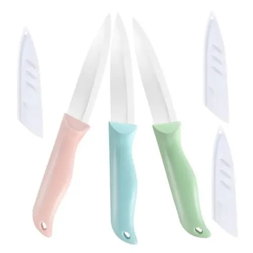 Produktbild: GRIRIW Obstmesser-set 3-teilig Keramikschneider Gemüsemesser Kleiner Obstschneider Für Kuchen Brot Leicht Zu Reinigen