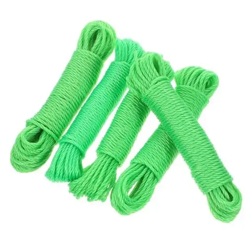 Produktbild: GRIRIW 5 Stück Tragbare Teilig Winddichte Nylon Wäscheleine Antirutsch Trockenseil für Outdoor Camping und Reisen Lange Schnur Leicht und Robust für Unterwegs