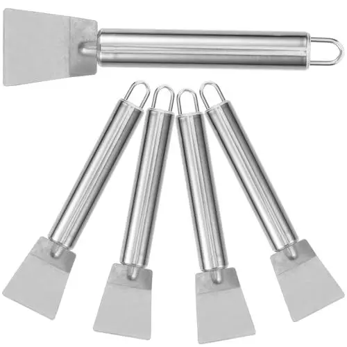Produktbild: GRIRIW 5stücke Teiliges Edelstahl-eis-schaufelset Für Kühlschrank Und Gefrierschrank Ergonomisches Design Leicht Robust Für Reinigung Von Töpfen Pfannen Und Küchengeräten