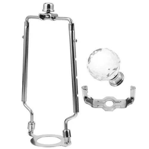 Produktbild: GRIRIW Adapter Lampenschirm 1 Satz Stehlampe Hornständer Tischleuchte Harfenhalter Lampenschirmhalter Metall Lampenharfen und -knäufe Lampenschirm-Kit Schreibtischlampe Zubehör Knopf