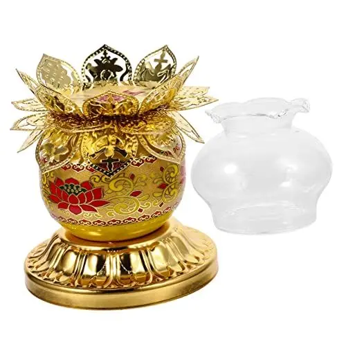 Produktbild: GRIRIW Buddhistischer Kerzenständer Für Den Hausaltar Teelichthalter Dekorativ Mit Lampensockel