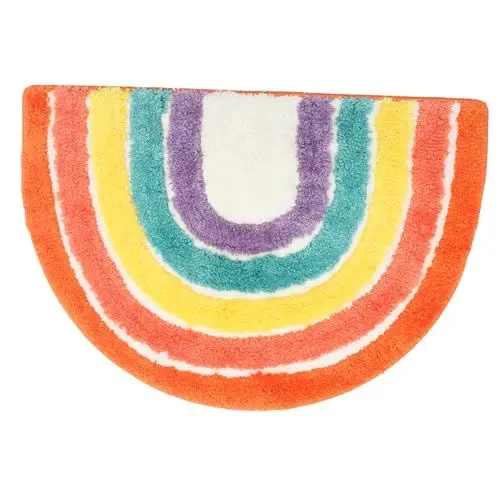 Produktbild: GRIRIW Cat Litter Mat Rutschfeste Große Katzenstreu-matte Mit Effektiver Schmutzfangfunktion Für Katzentoiletten Sanft Und Langlebig Rainbow