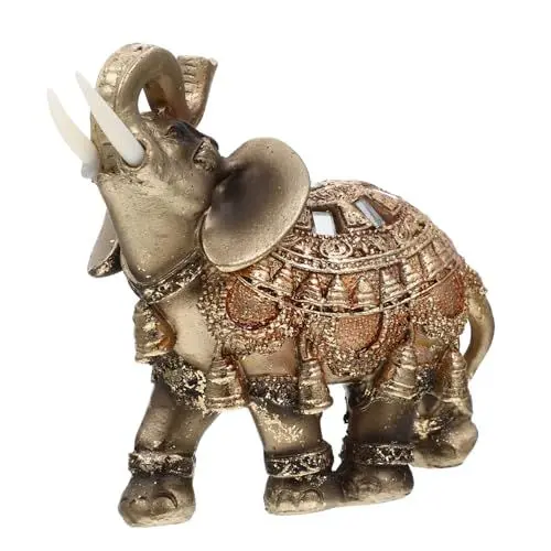 Produktbild: GRIRIW Glückseliger Elefant Ornament Elefantenstatue Aus Kunstharz Im Europäischen Stil Für Wohnzimmer Und Arbeitszimmer