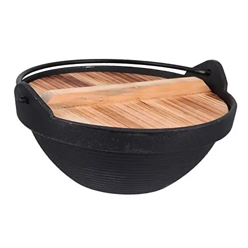 Produktbild: GRIRIW Gusseisentopf Für Outdoor-camping Kochtopf Mit Deckel Tragbar Und Langlebig Für Rucksackreisen Grillen Im Freien Familienfeiern Und Ausflüge