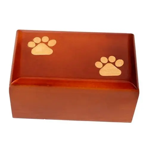 Produktbild: GRIRIW Elegante Tierurne Aus Holz – Bestattungsbox Für Asche Und Tragbar