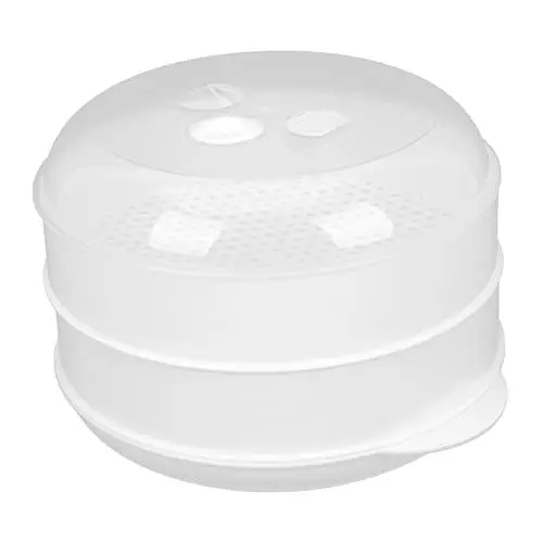 Produktbild: GRIRIW Mikrowellen-dampfgarer Zum Kochen Frittiertopf Mit Griffdesign Dampfgarerhalter Für Küche Dampfkorb Zum Dämpfen Von Brot Brötchen Reis Knödeln Wissenschaftliches Design Wasser