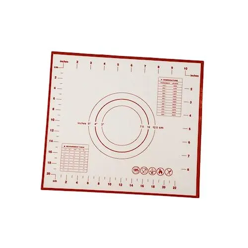 Produktbild: GRIRIW Silikonmatte Zum Kneten Rot Antihaftbeschichtet 26 X 29 Cm Zum Backen Gebäck Kochen