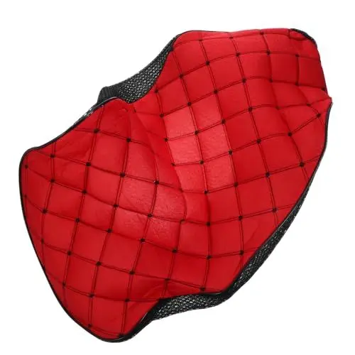 Produktbild: GRIRIW Motorraumsitzbezug Atmungsaktives Anti-rutsch Kissen Für Motorräder Und Scooter Langlebig Mesh Sonnenschutz Elegantes Karomuster Einsetzbar