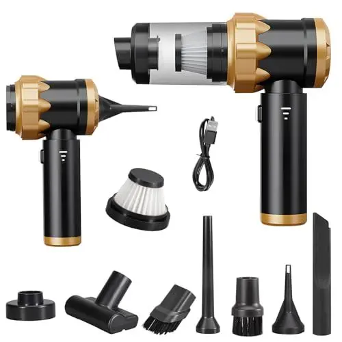 Produktbild: Grixz Handstaubsauger, 22000Pa Handstaubsauger Akku, Autostaubsauger mit Bürstenloser Motor, Auto Kabellos Staubsauger für Büro Genutzt, Haus, Küche, Tierhaare, Schwarz