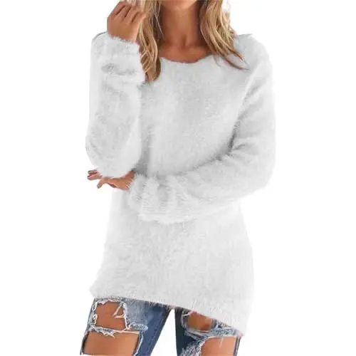 Produktbild: Grobstrickpullover Damen Kurz Basic Sweatjacke Mit Kapuze Longpullover Lässig Für Leggings Strick Pulli Kaschmir Pullover Lila