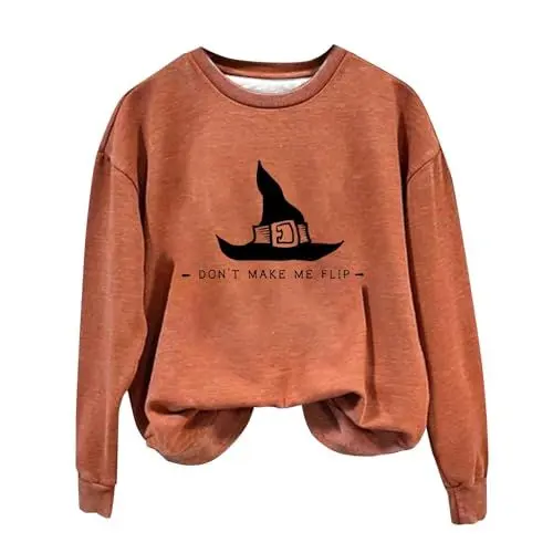 Produktbild: Grobstrickpullover Winterpullover Damen Elegant Lockeres Sweatshirt-Oberteil mit Kapuze und blutigem Aufdruck für Damen, langärmelig Leichter Pullover Damen Rundhals Pullover Damen (Blue, S)