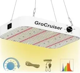 Produktbild: GroCruiser LED Grow Lampe Dimmbarer, 1000W Pflanzenlampe LED Vollspektrum mit UV-IR LEDs, Grow Light für Zimmerpflanzen Gemüse Blüte, Lamp for Growing mit Daisy-Chain-Funktion