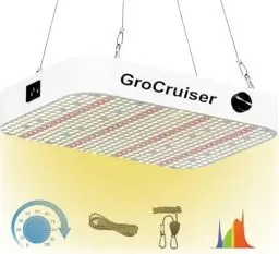 Produktbild: GroCruiser Pflanzenlampe LED mit Dimmfunktion, 600W LED Grow Lampe | Grow Light, UV & IR Vollspektrum Pflanzenlicht für Zimmerpflanzen,Pflanzenwachstumslampe mit Daisy Chain Funktion