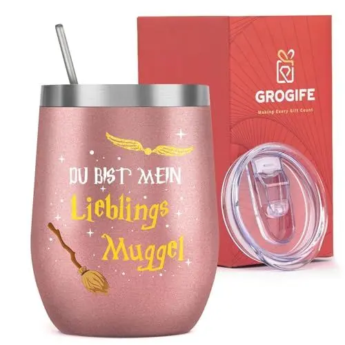 Produktbild: Grogife Harry Geschenke für Sie Freundin Frauen, Lustige Potter Geschenk, Du bist mein Lieblings Muggel, Harry Fanartikel Kaffeebecher 600ml