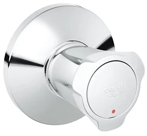 Produktbild: GROHE Costa - UP-Ventil Oberbau (Markierung: Rot, Einbautiefe stufenlos einstellbar, wärmeisoliert), chrom, 19855001